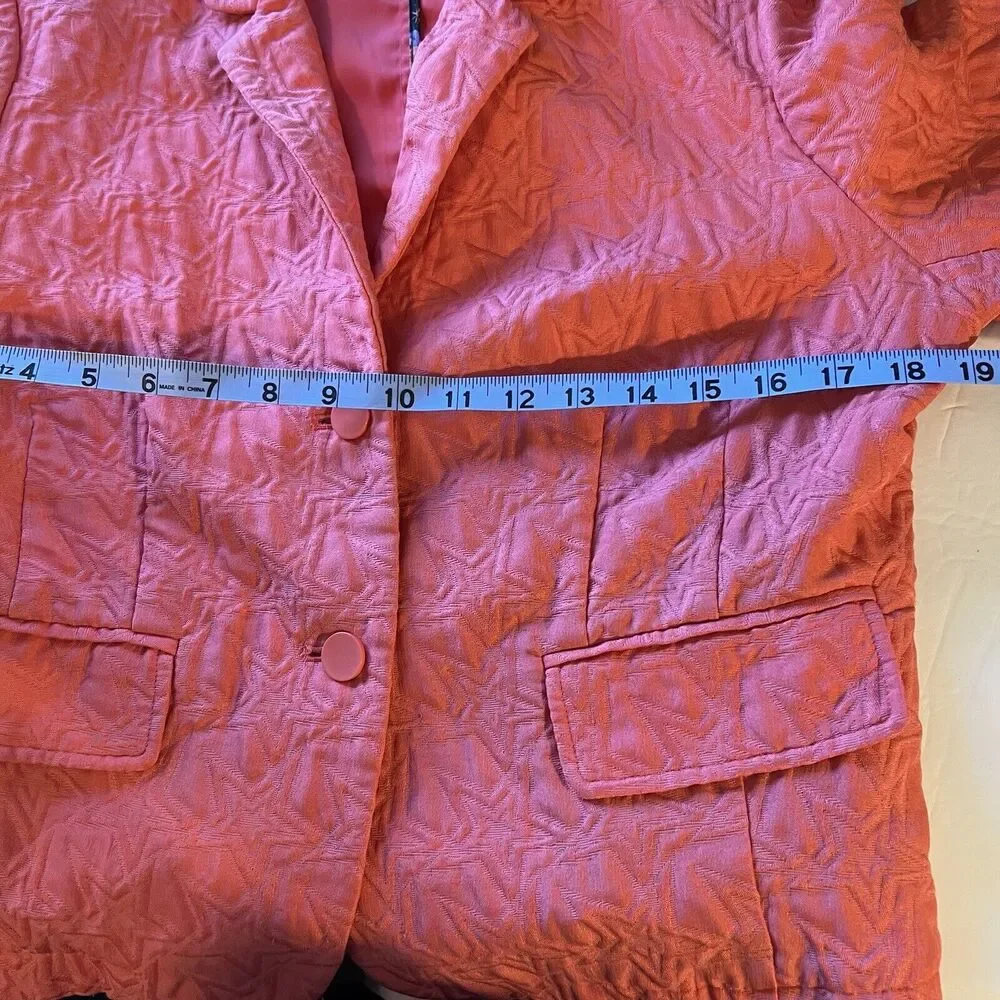 Vera Wang Princess Star Pattern Youth Size XL Salmon Jacket